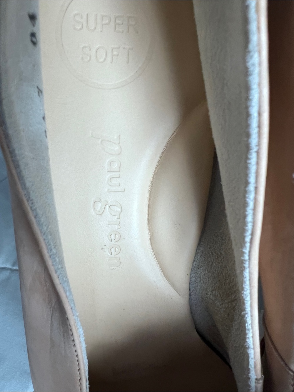 Paul Green Nude Suede Loafer - Super Soft Comfort - Picture 3 of 8